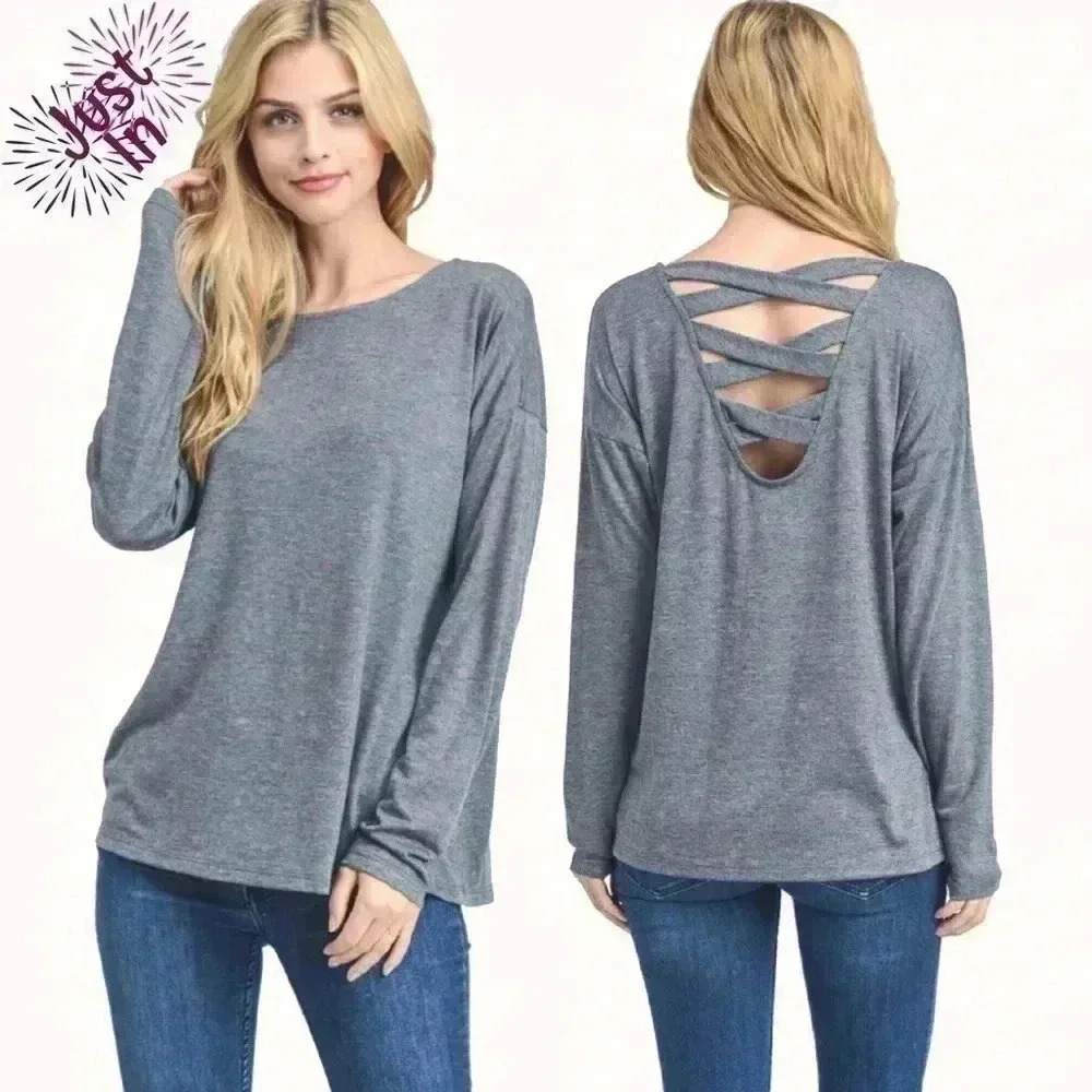 "Dottie" Polka Dot Top w Criss Cross Detailed Back